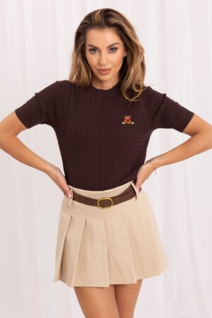 Megztinis trumpomis rankovėmis model 230897 Italy Moda