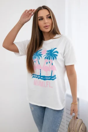 Palaidinė su „Miami“ raštu