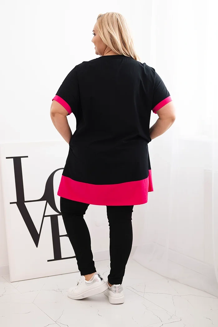 33012_2 Plus Size tunika su perlų aplikacijomis - Image 3