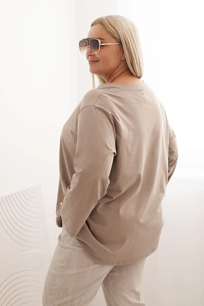 34202_2 Plus Size marškinėliai su raukiniu priekyje - Image 3