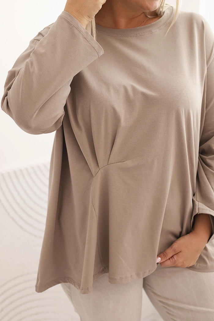 34202_3 Plus Size marškinėliai su raukiniu priekyje - Image 4