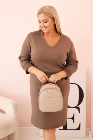 Plus Size suknelė V formos iškirpte