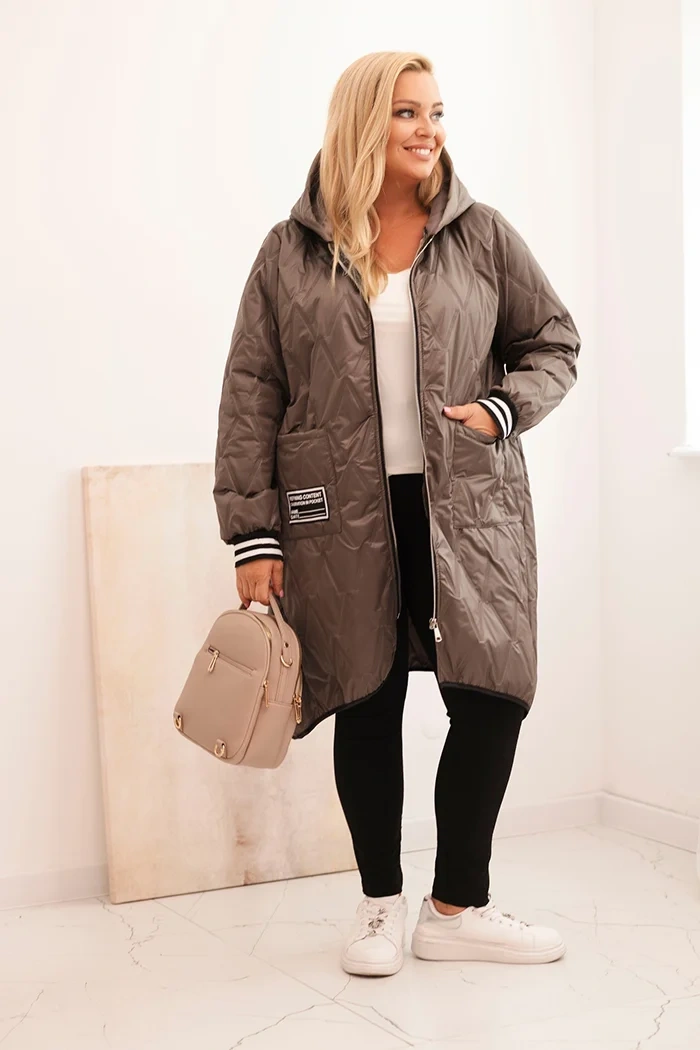 34527_1 Plus Size pūkinė striukė su gobtuvu - Image 2
