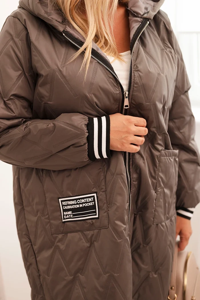 34527_4 Plus Size pūkinė striukė su gobtuvu - Image 4