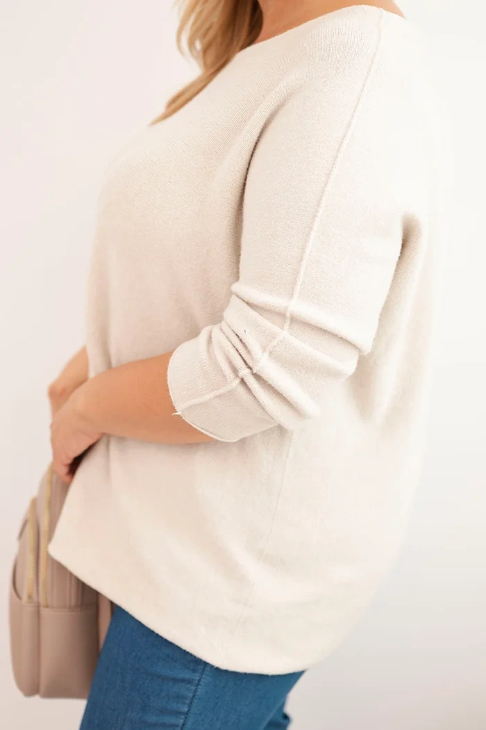 34676_4 Plus Size megztinis laivo formos iškirpte - Image 4