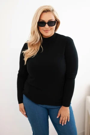 Plus Size megztinis paaukštintu kaklu