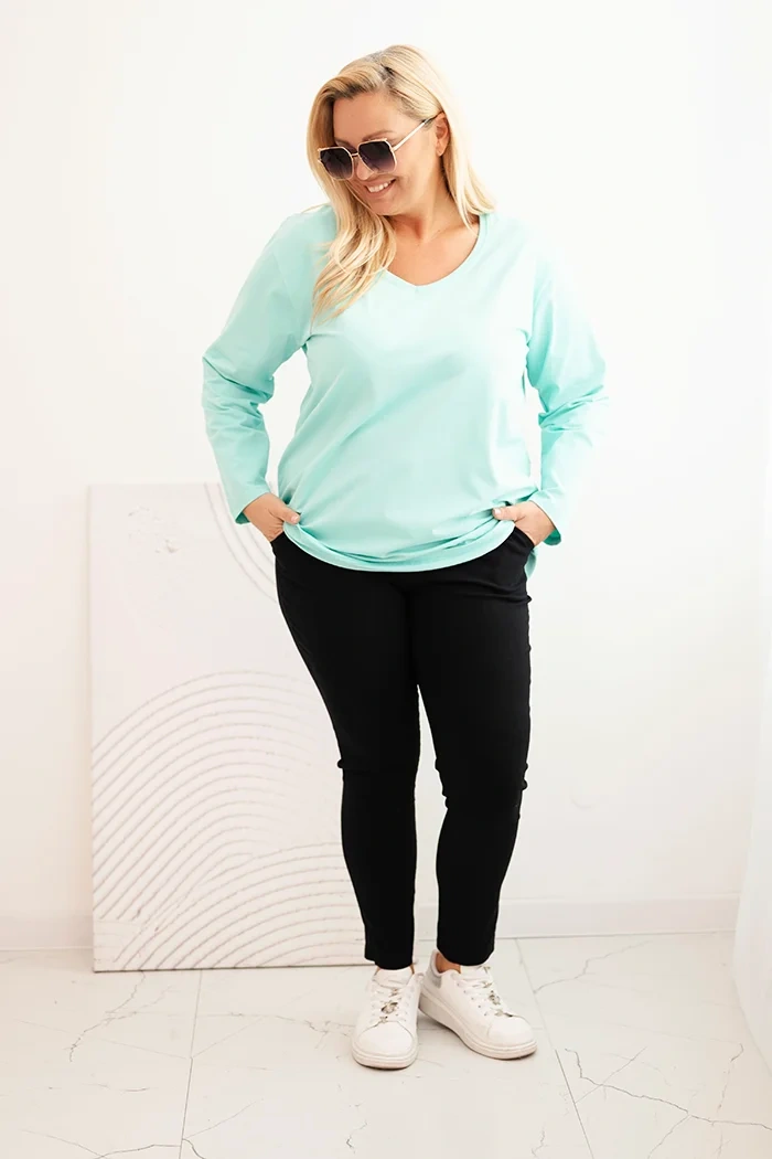 35054_1 Plus Size palaidinė V formos iškirpte - Image 2