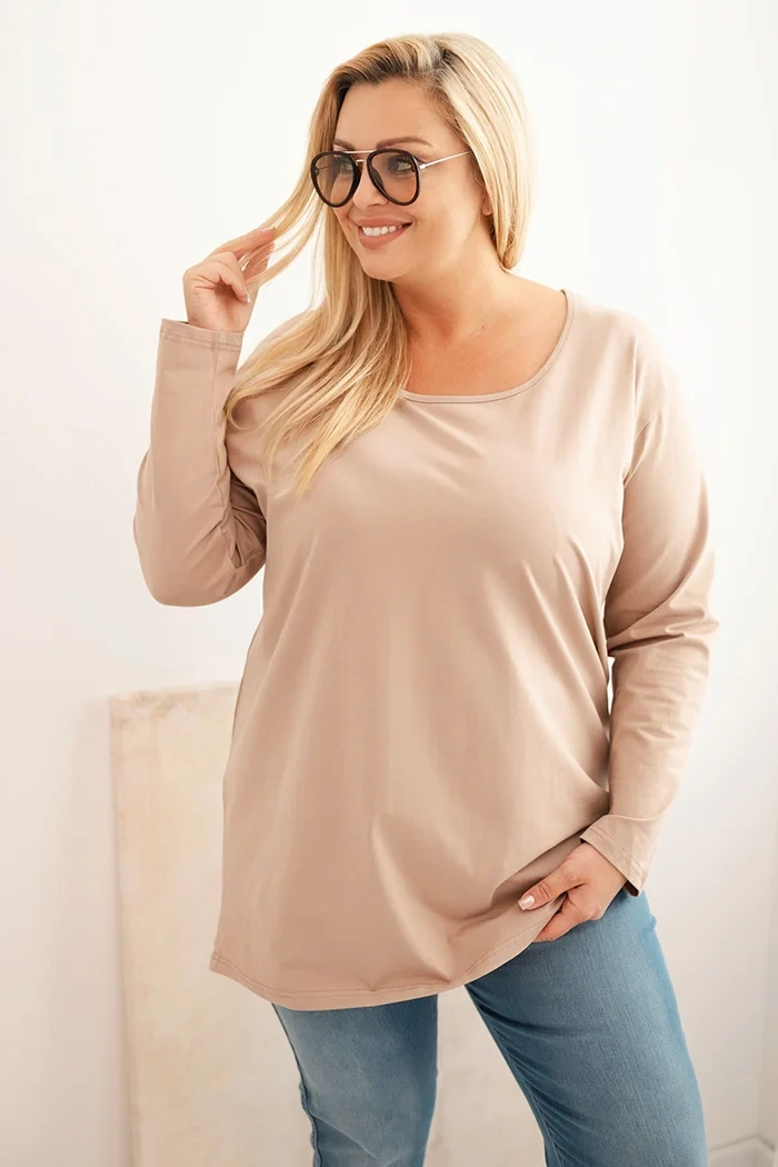 35066_3 Plus Size palaidinė laivelio formos iškirpte