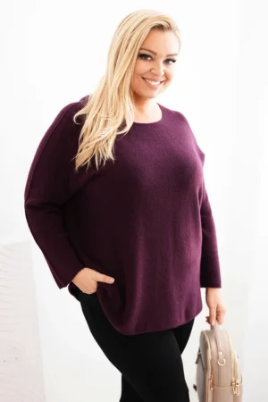 Plus Size megztinis laivelio formos iškirpte