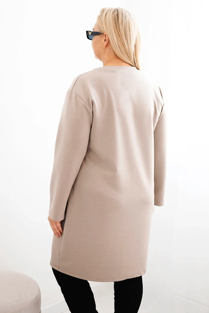 35812_2 Plus Size suknelė su kišene ir 3/4 rankovėmis - Image 3
