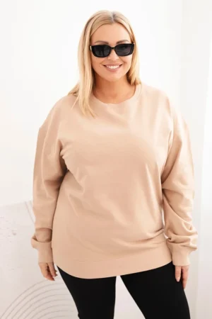 Plus Size medvilninis džemperis ilgomis rankovėmis