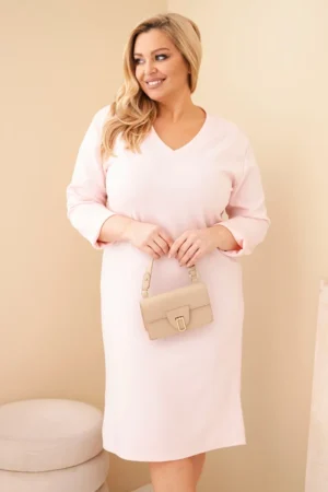 Plus Size suknelė V formos iškirpte