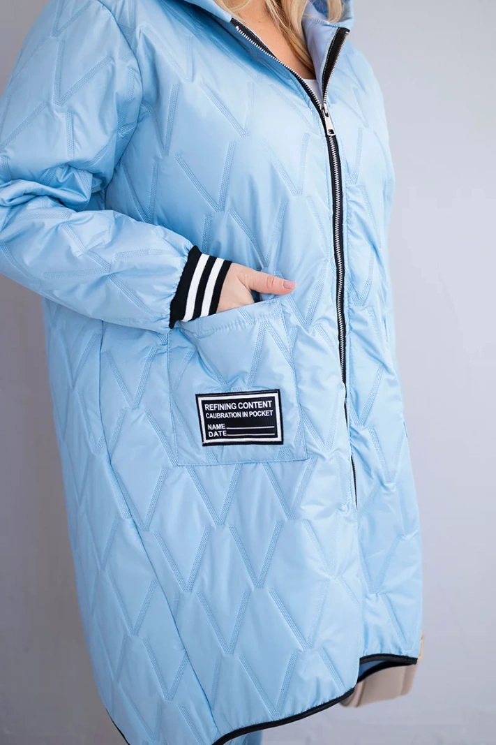 38005_4 Plus Size pūsta striukė su gobtuvu - Image 4