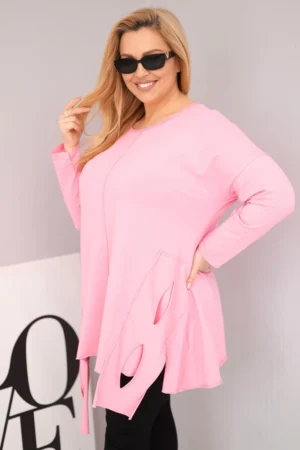 Plus Size palaidinė su išpjovomis
