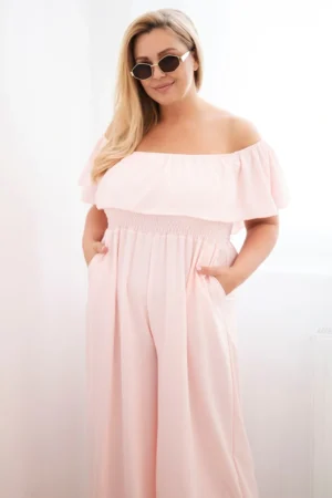 Plus Size kombinezonas su raukiniu