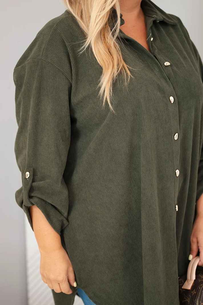 41246_3 Plus Size velveto faktūros marškiniai - Image 4