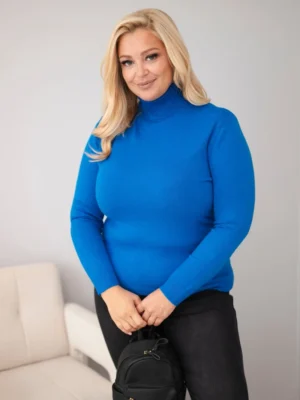 Plus Size megztinis aukštu kaklu