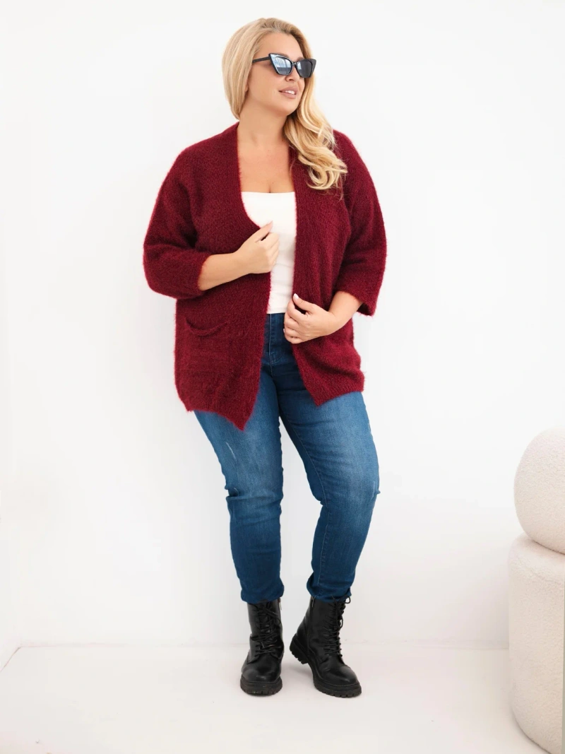 41672_1 Plus Size kardiganas su kišenėmis - Image 2