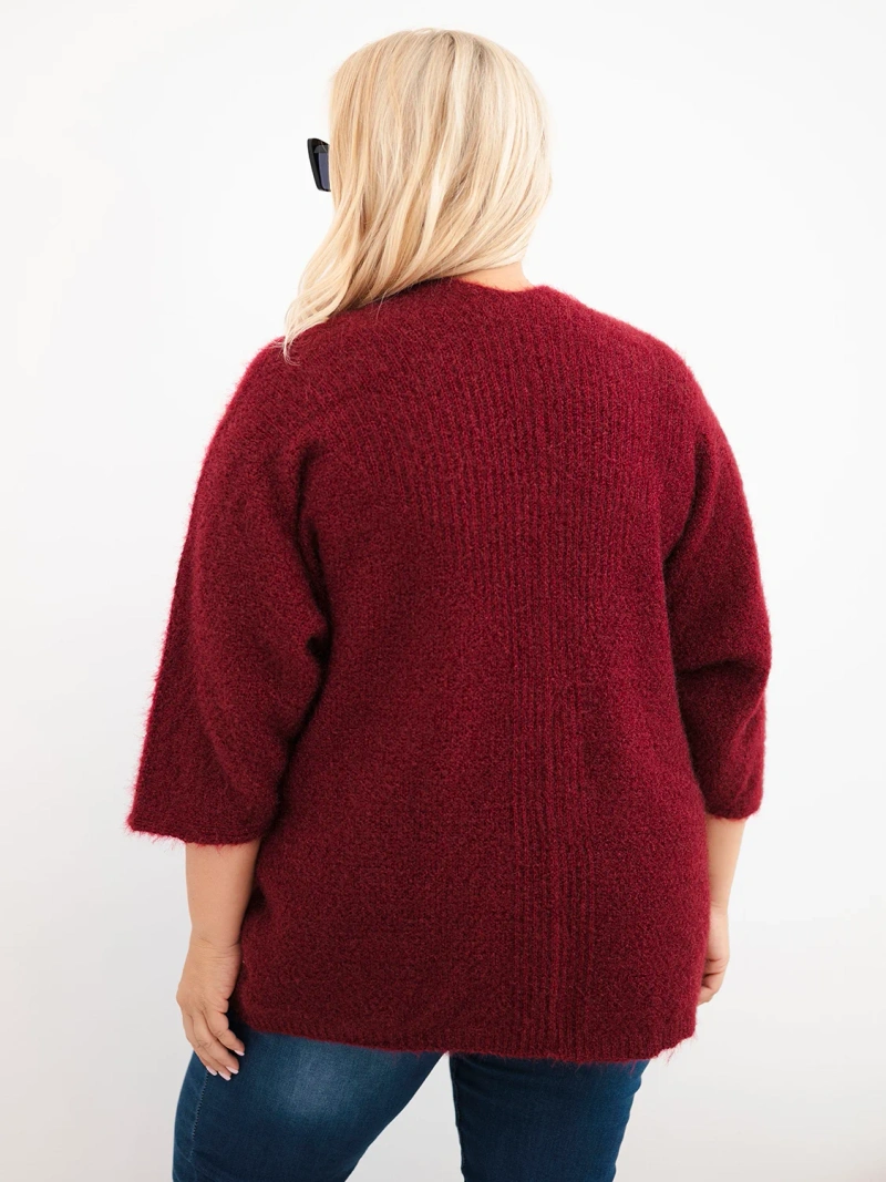 41672_2 Plus Size kardiganas su kišenėmis - Image 3