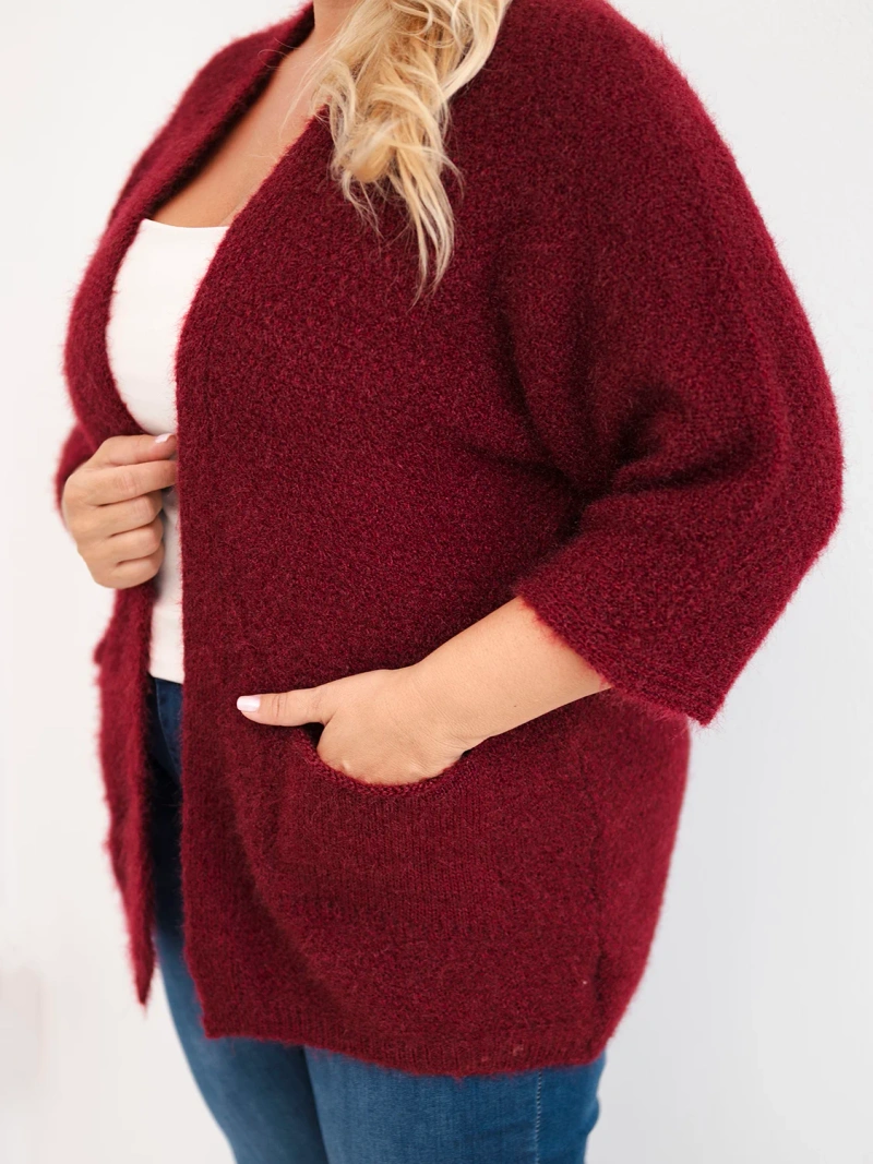 41672_4 Plus Size kardiganas su kišenėmis - Image 4