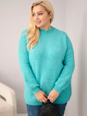 Plus Size laisvo silueto megztinis