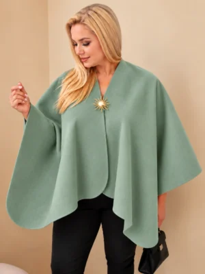 Plus Size pončo palaidinė su sage